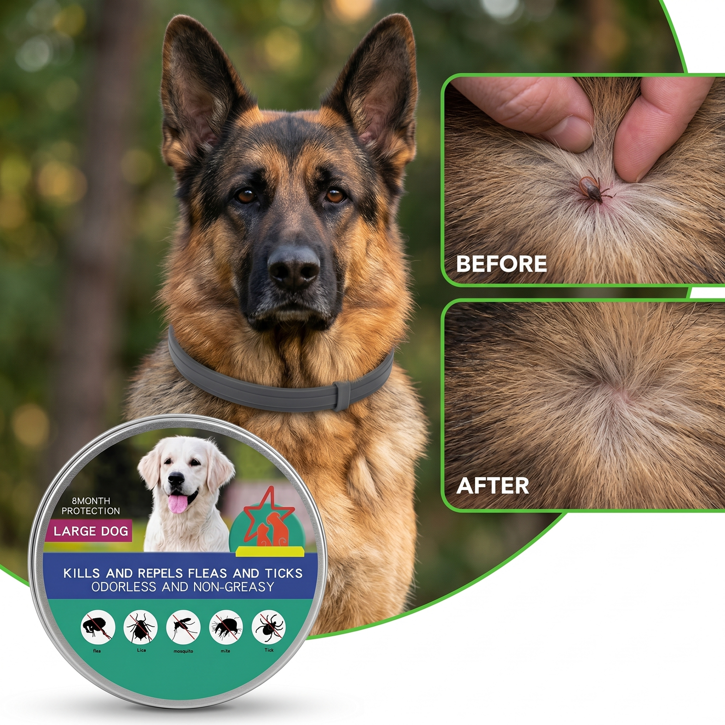 BugFreePaws™ Flea & Tick Protection Collar