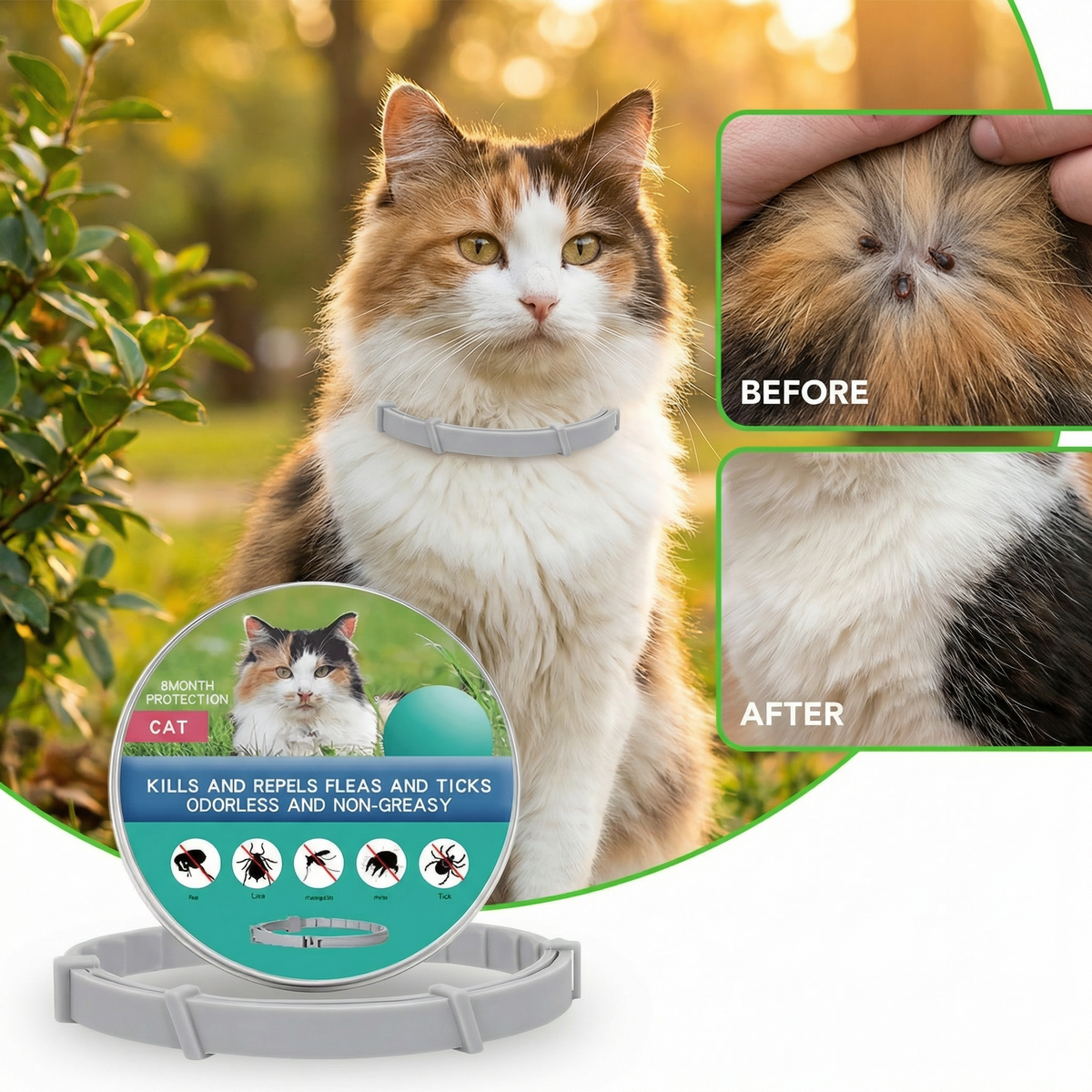 BugFreePaws™ Flea & Tick Protection Collar